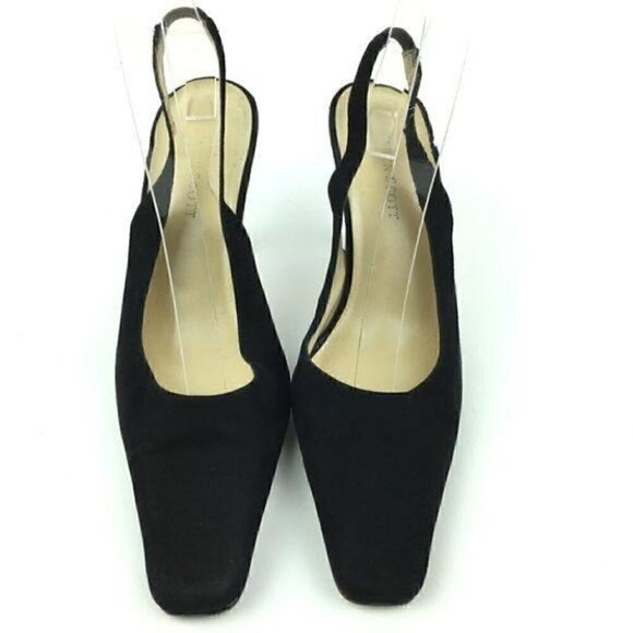 Karen Scott Womens Heels Size 6 Mason Black Suede 80s 90s - Picture 2 of 8